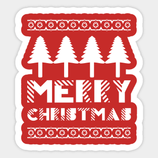 Merry Christmas Simple Design Sticker